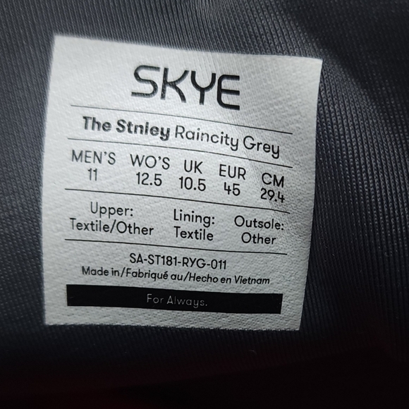 SKYE Footwear The Stnley Sneaker Boot Men Raincity Grey Waterproof Size 11 - Picture 11 of 11